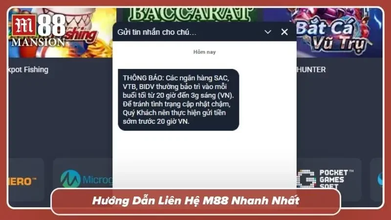 Chỉ dẫn hội viên kết nối với hệ thống khi phát sinh lỗi